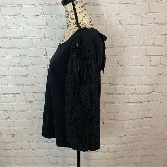 Anthropologie Nina lace sleeves Top size Small balloon sleeve 100% cotton - Picture 8 of 11